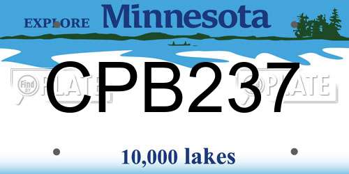 CPB237 Minnesota License Plate