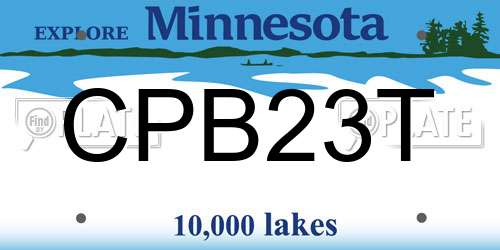 CPB23T Minnesota License Plate