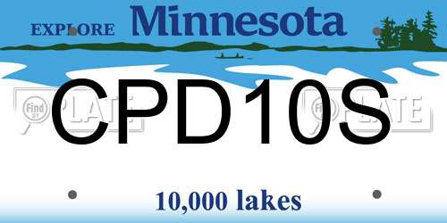CPD10S Minnesota License Plate
