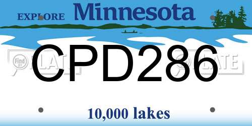 CPD286 Minnesota License Plate