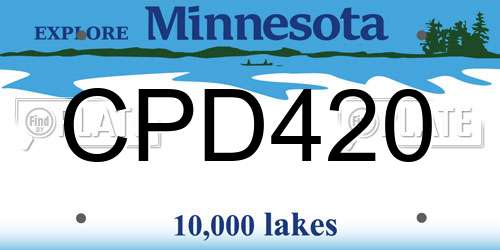 CPD420 Minnesota License Plate