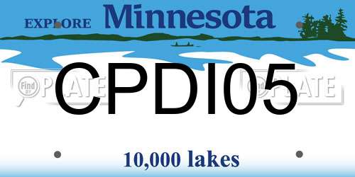 CPDI05 Minnesota License Plate