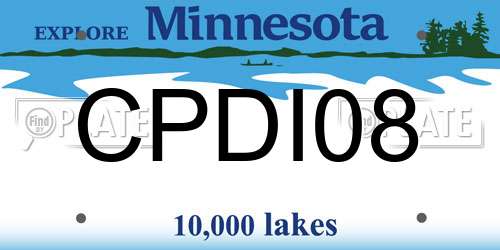 CPDI08 Minnesota License Plate