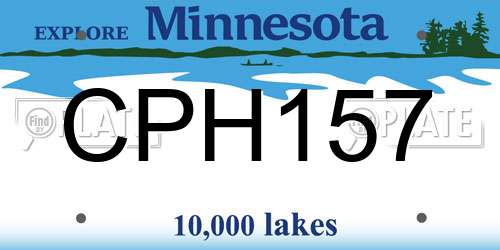 CPH157 Minnesota License Plate