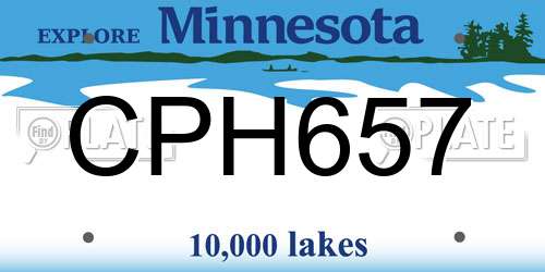 CPH657 Minnesota License Plate