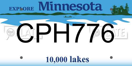 CPH776 Minnesota License Plate