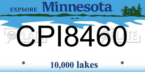 CPI8460 Minnesota License Plate