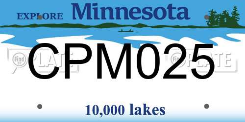 CPM025 Minnesota License Plate