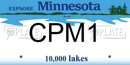 CPM1 Minnesota License Plate