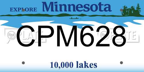 CPM628 Minnesota License Plate
