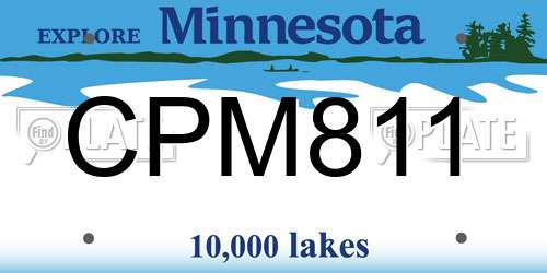 CPM811 Minnesota License Plate