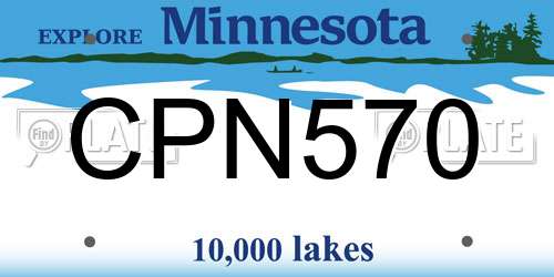 CPN570 Minnesota License Plate