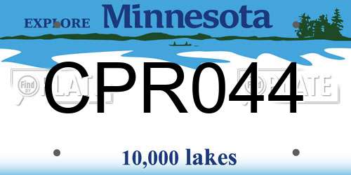 CPR044 Minnesota License Plate