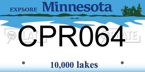 CPR064 Minnesota License Plate