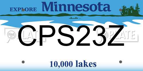 CPS23Z Minnesota License Plate