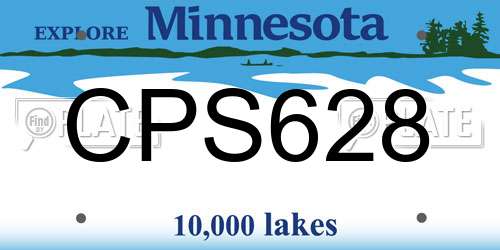 CPS628 Minnesota License Plate