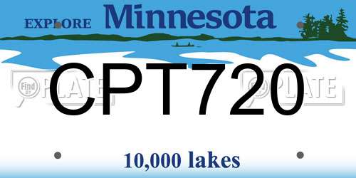 CPT720 Minnesota License Plate