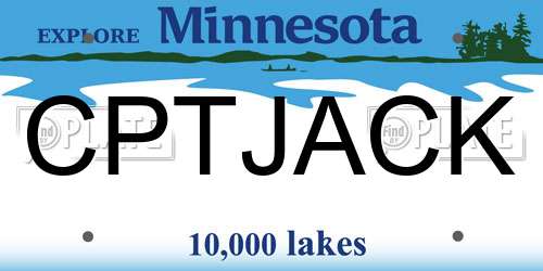 CPTJACK Minnesota License Plate