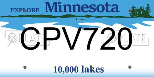 CPV720 Minnesota License Plate