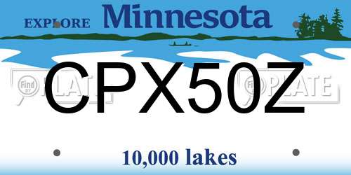 CPX50Z Minnesota License Plate