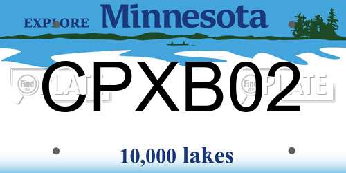 CPXB02 Minnesota License Plate