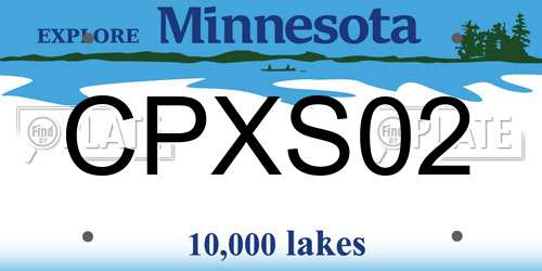 CPXS02 Minnesota License Plate