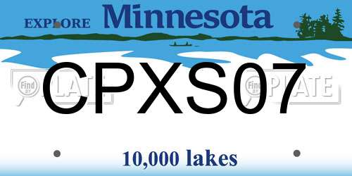 CPXS07 Minnesota License Plate