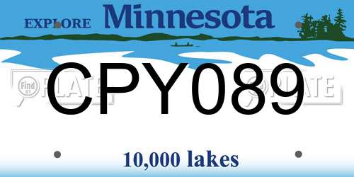 CPY089 Minnesota License Plate