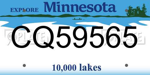CQ59565 Minnesota License Plate