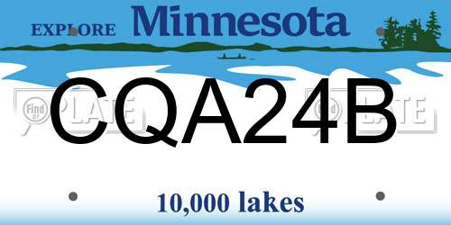CQA24B Minnesota License Plate