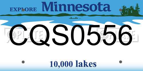 CQS0556 Minnesota License Plate
