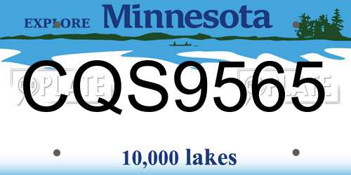 CQS9565 Minnesota License Plate
