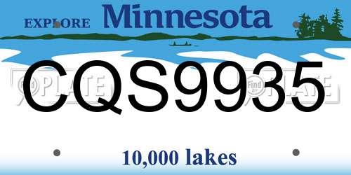 CQS9935 Minnesota License Plate