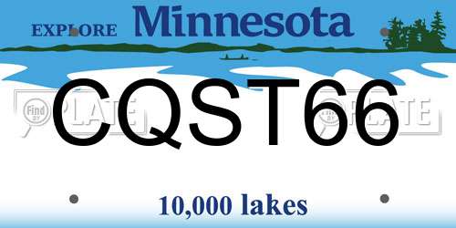 CQST66 Minnesota License Plate