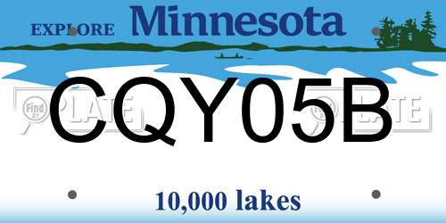 CQY05B Minnesota License Plate