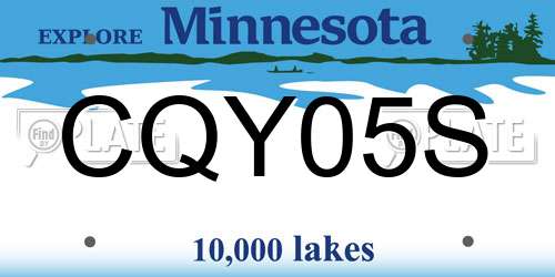 CQY05S Minnesota License Plate