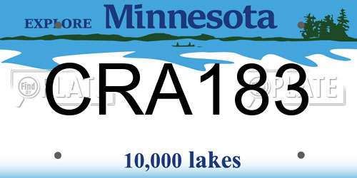 CRA183 Minnesota License Plate