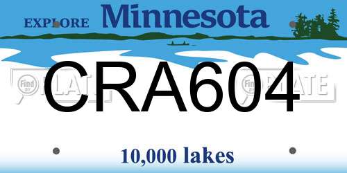 CRA604 Minnesota License Plate
