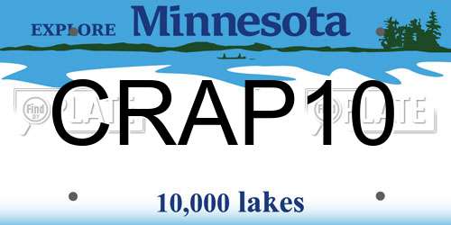 CRAP10 Minnesota License Plate