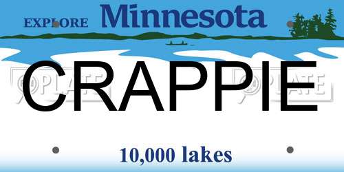 CRAPPIE Minnesota License Plate