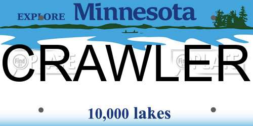 CRAWLER Minnesota License Plate