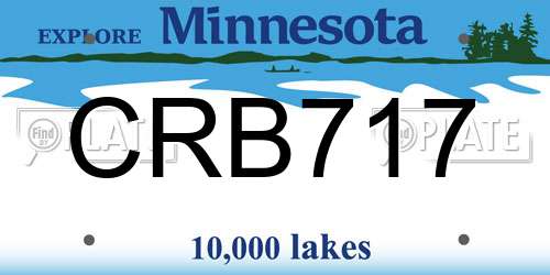 CRB717 Minnesota License Plate