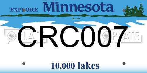 CRC007 Minnesota License Plate