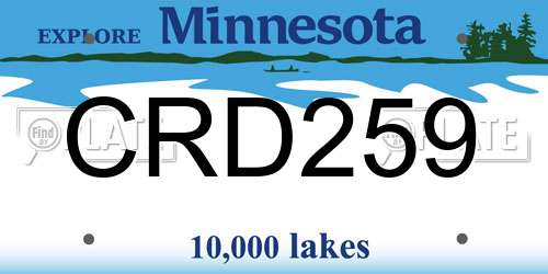 CRD259 Minnesota License Plate
