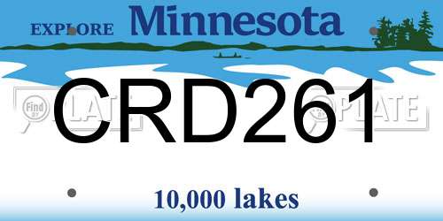 CRD261 Minnesota License Plate