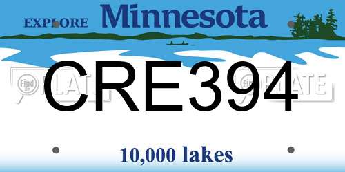 CRE394 Minnesota License Plate