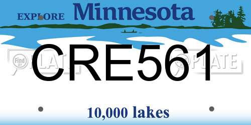 CRE561 Minnesota License Plate