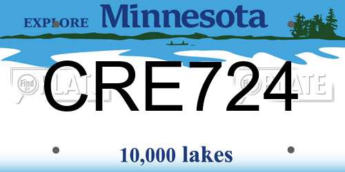 CRE724 Minnesota License Plate
