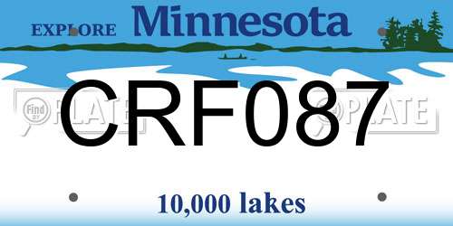 CRF087 Minnesota License Plate