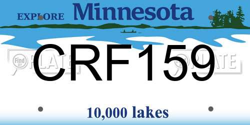 CRF159 Minnesota License Plate